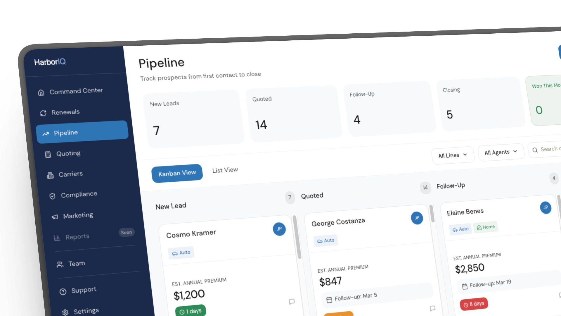 HarborIQ Pipeline CRM